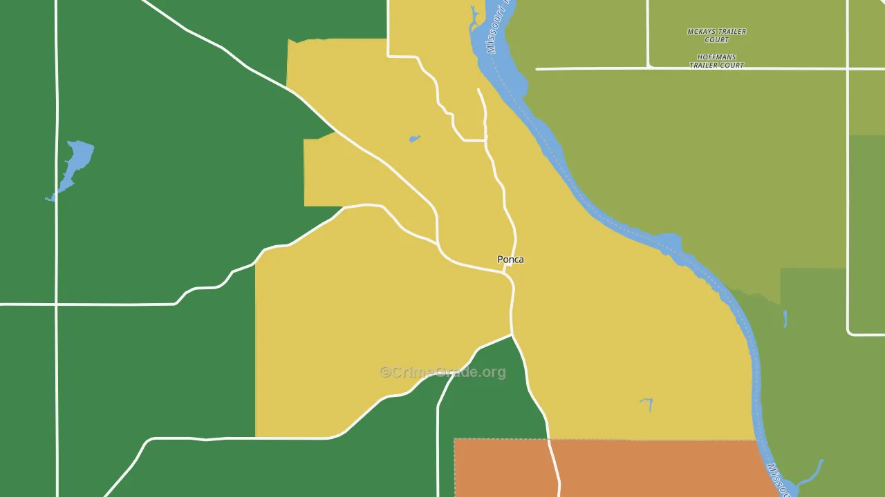 68770, NE Map of Vehicle Theft Rates