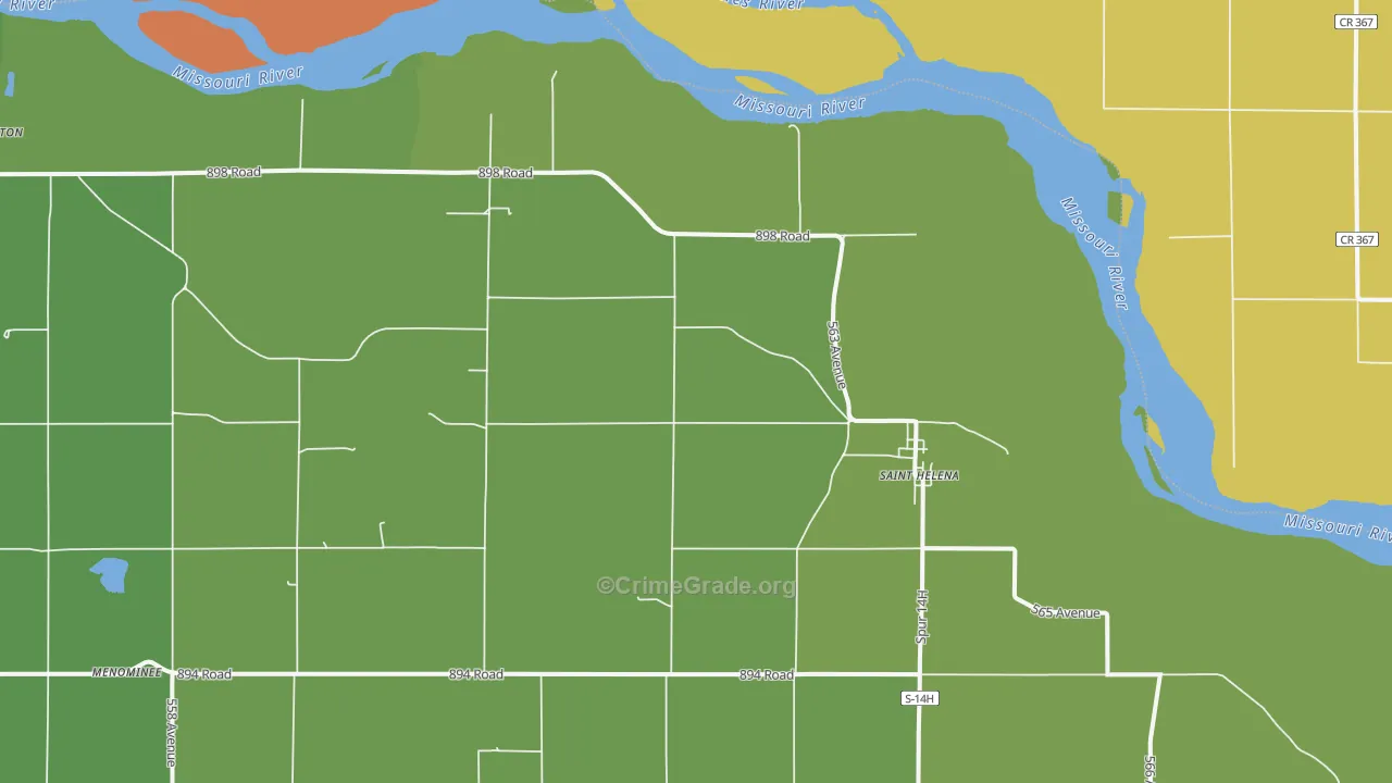 68774, NE Map of Vehicle Theft Rates