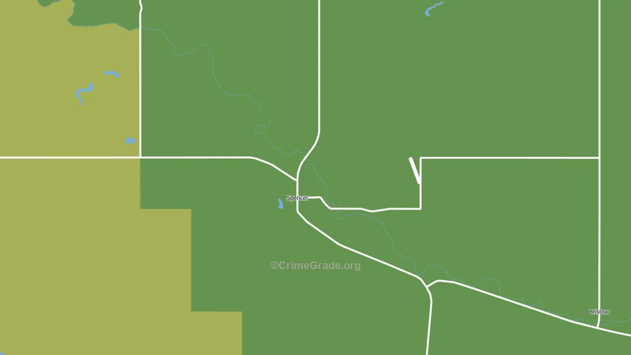 68777, NE Map of Vehicle Theft Rates