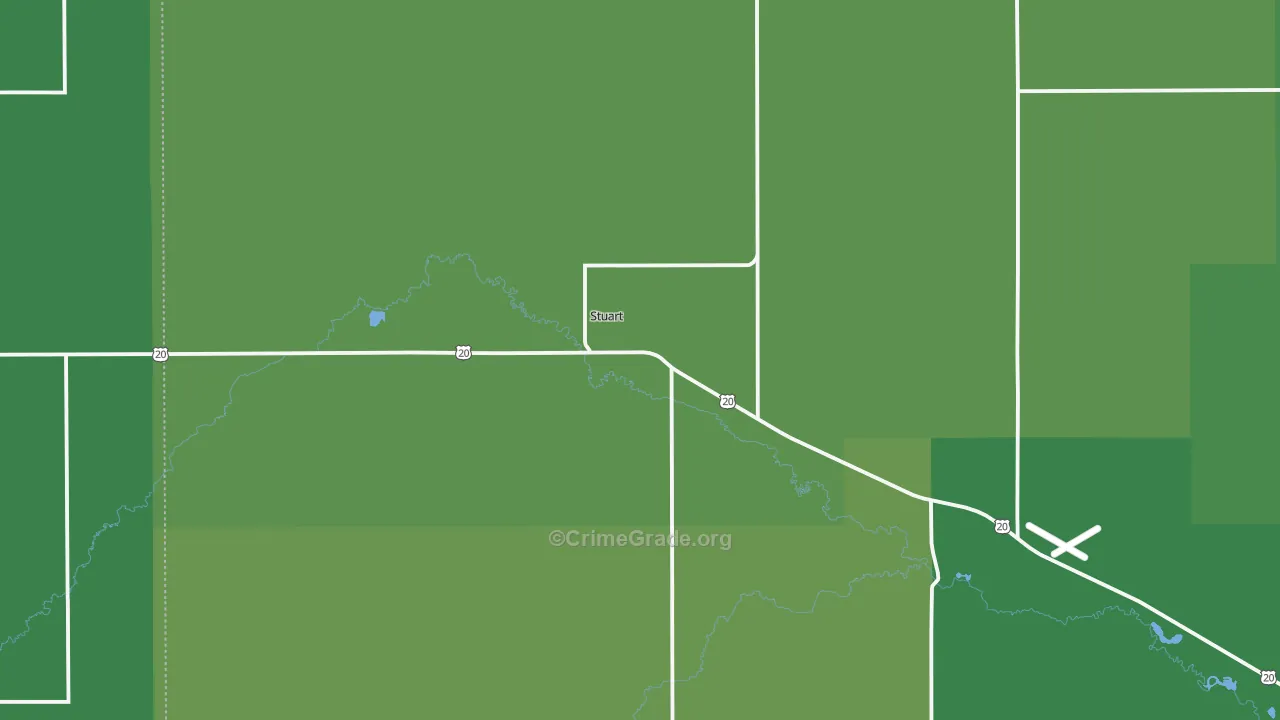 68780, NE Map of Vehicle Theft Rates