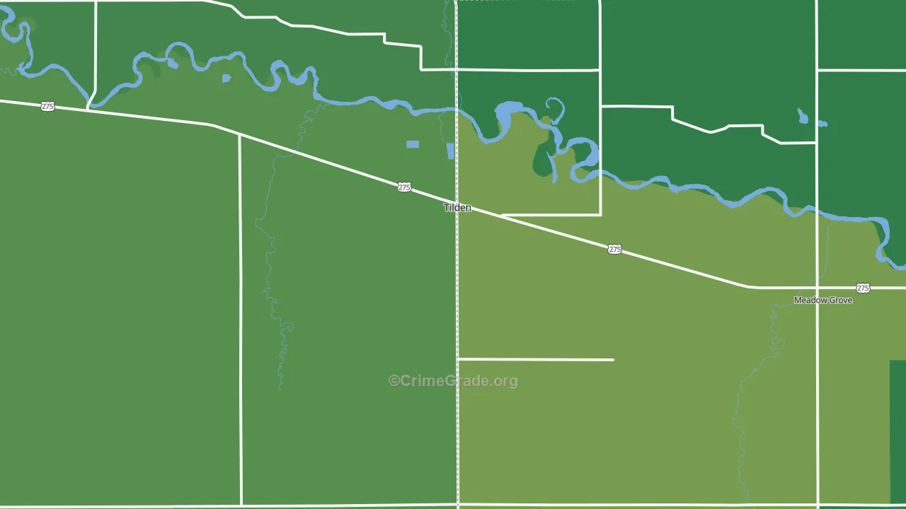 68781, NE Map of Vehicle Theft Rates