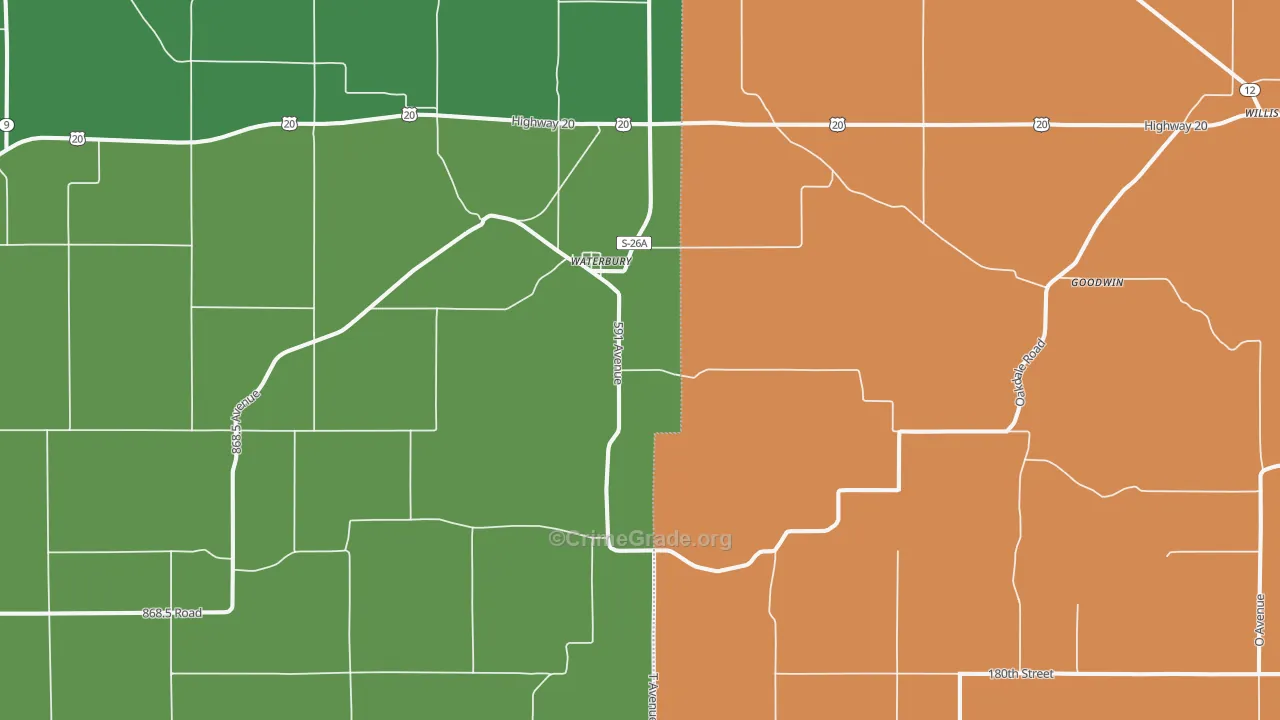 68785, NE Map of Vehicle Theft Rates
