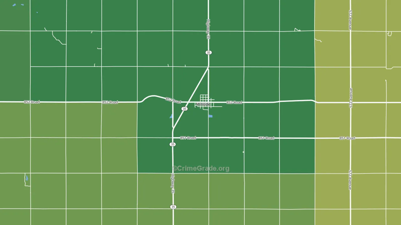68790, NE Map of Vehicle Theft Rates