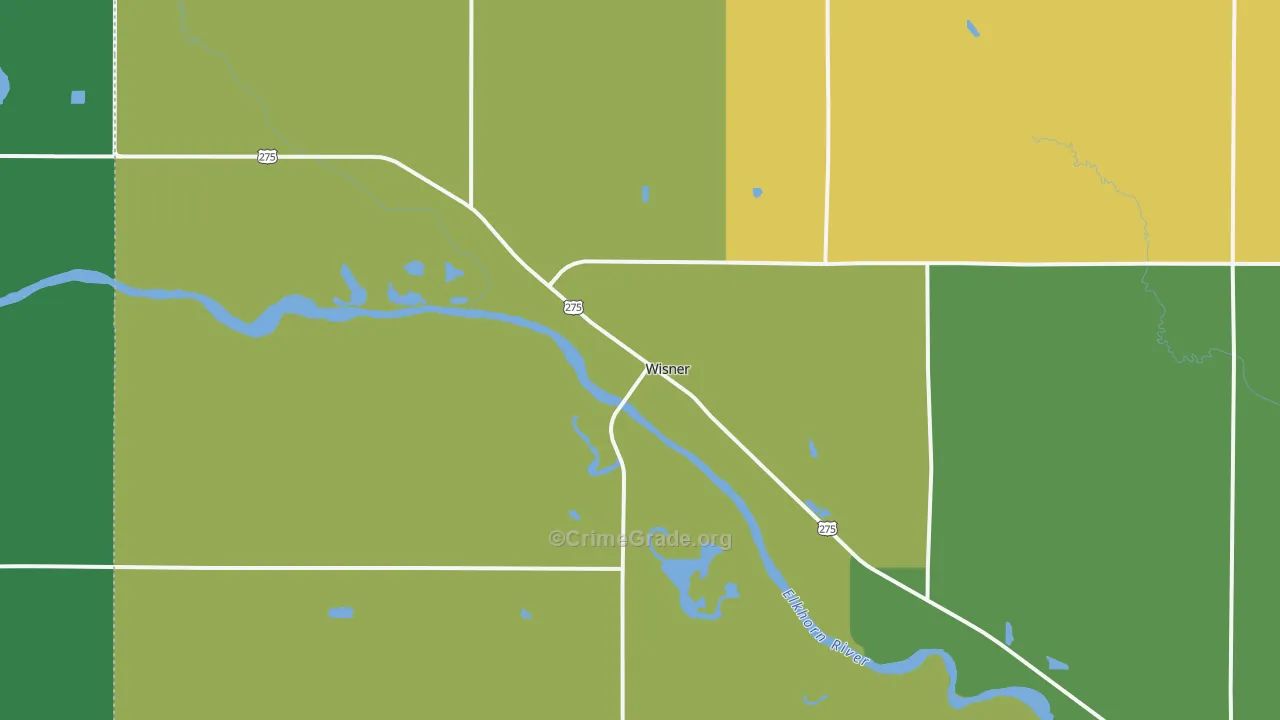 68791, NE Map of Vehicle Theft Rates