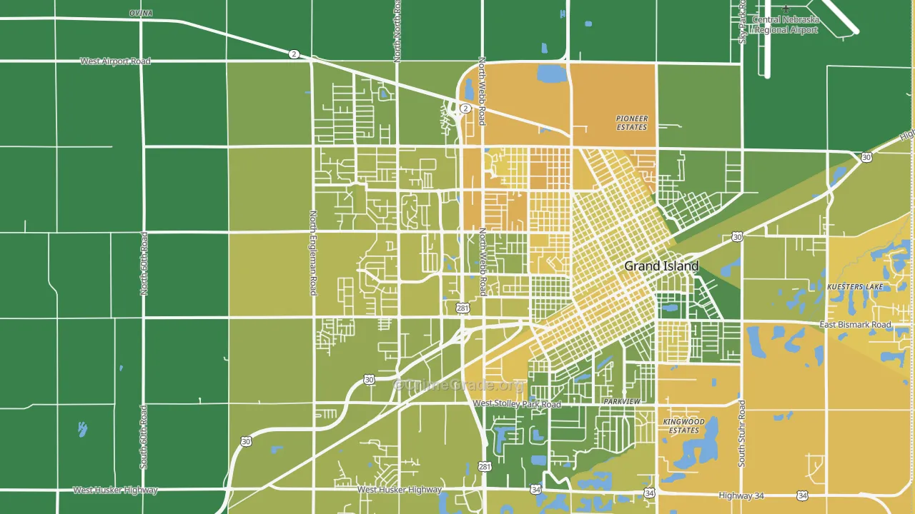 68803, NE Map of Vehicle Theft Rates