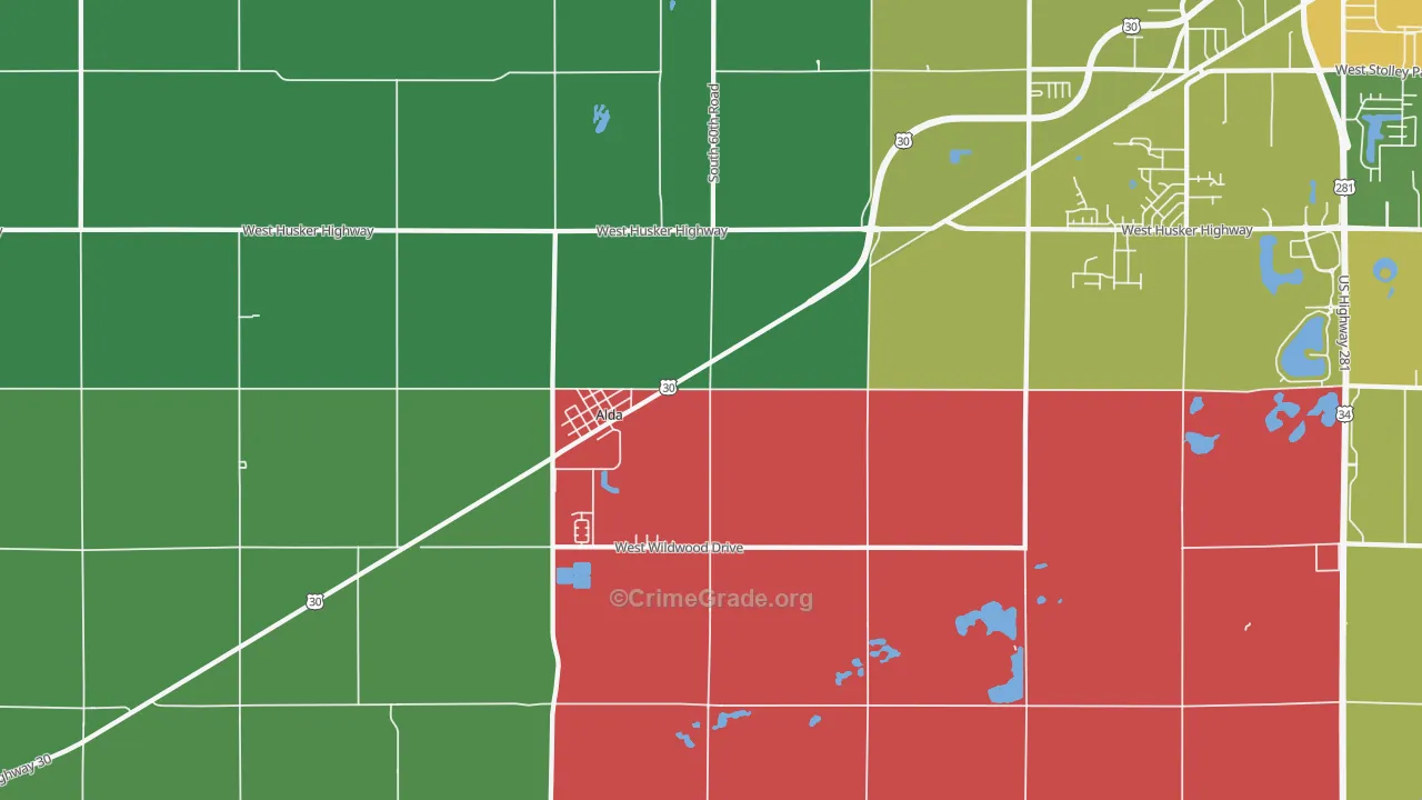 68810, NE Map of Vehicle Theft Rates