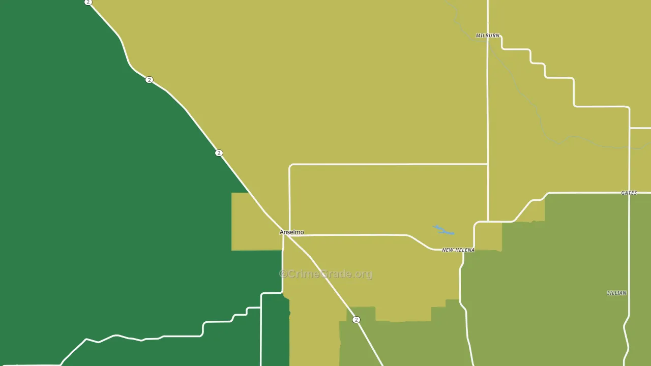 68813, NE Map of Vehicle Theft Rates