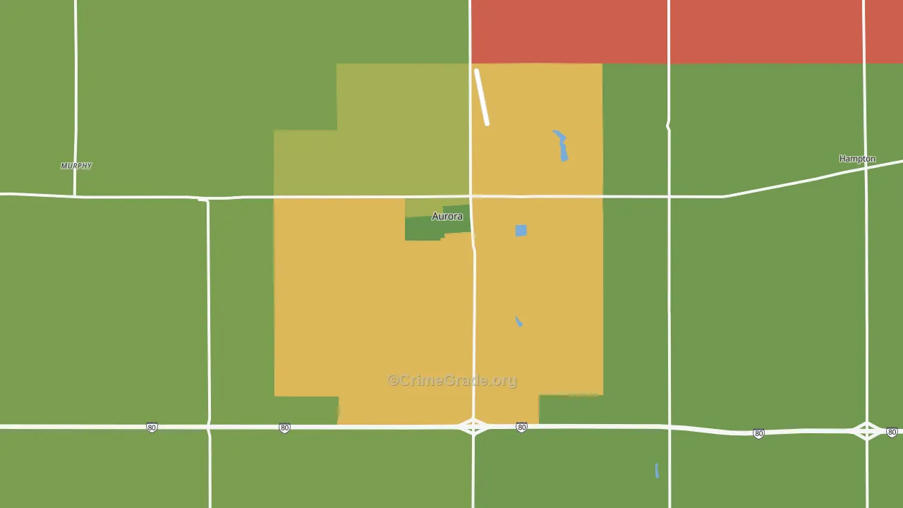 68818, NE Map of Vehicle Theft Rates