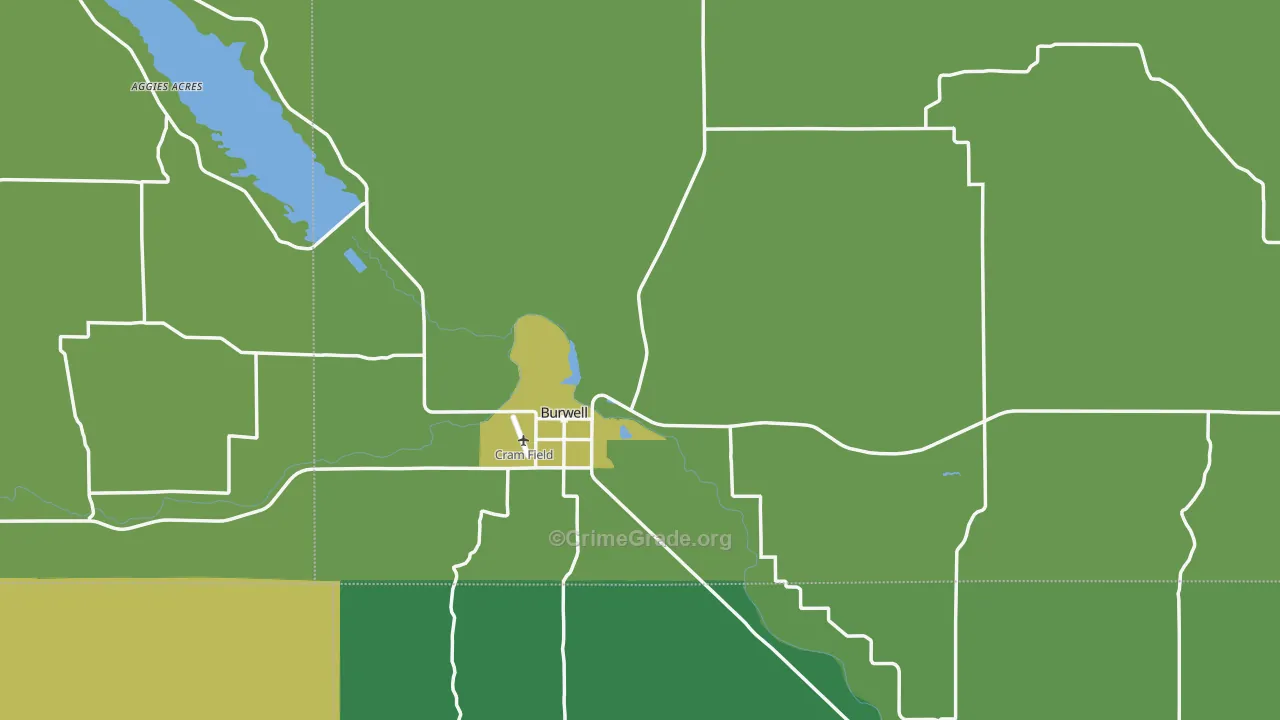 68823, NE Map of Vehicle Theft Rates