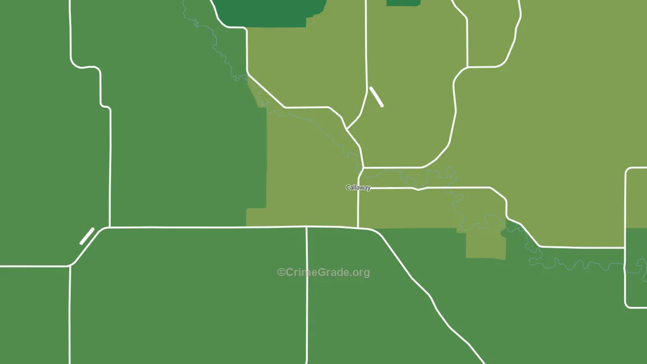 68825, NE Map of Vehicle Theft Rates