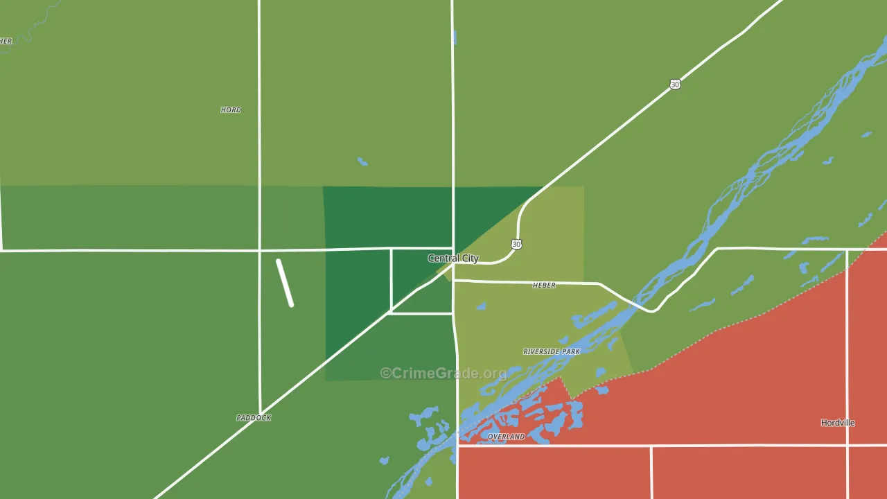 68826, NE Map of Vehicle Theft Rates