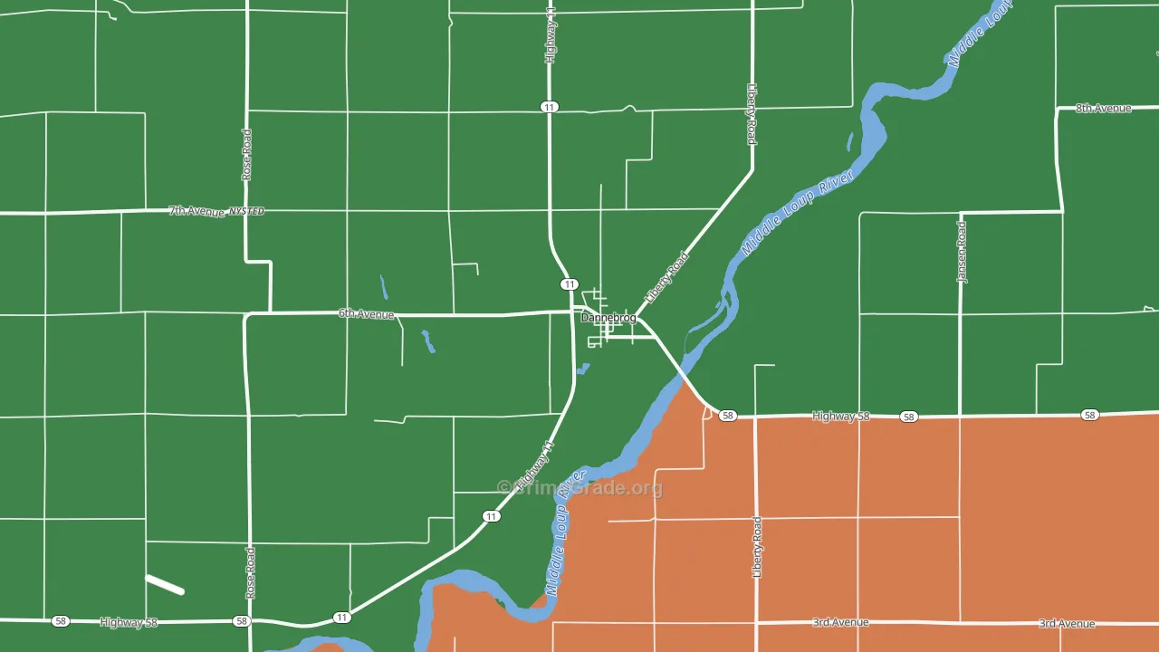 68831, NE Map of Vehicle Theft Rates