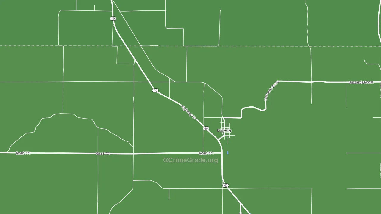 68834, NE Map of Vehicle Theft Rates