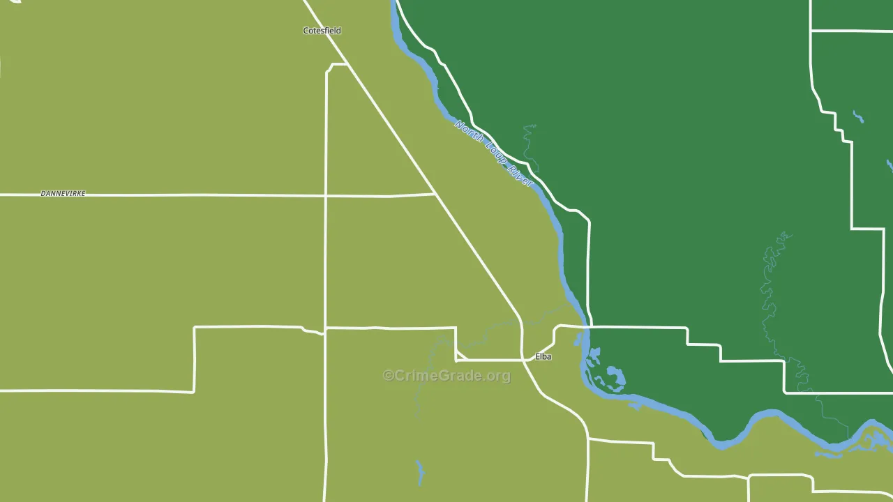 68835, NE Map of Vehicle Theft Rates