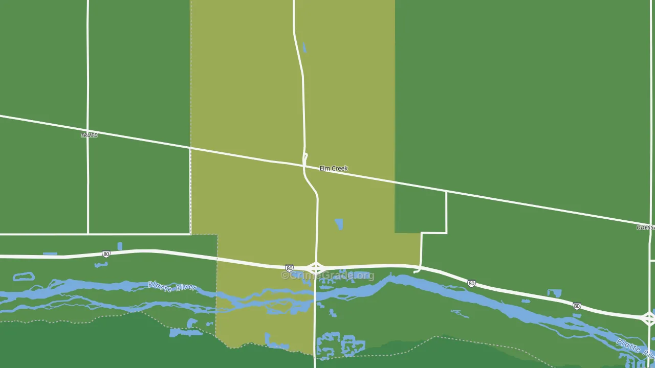 68836, NE Map of Vehicle Theft Rates