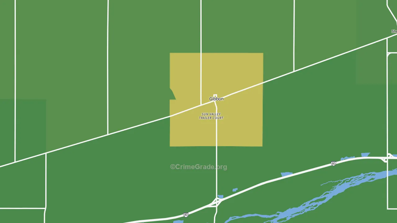 68840, NE Map of Vehicle Theft Rates