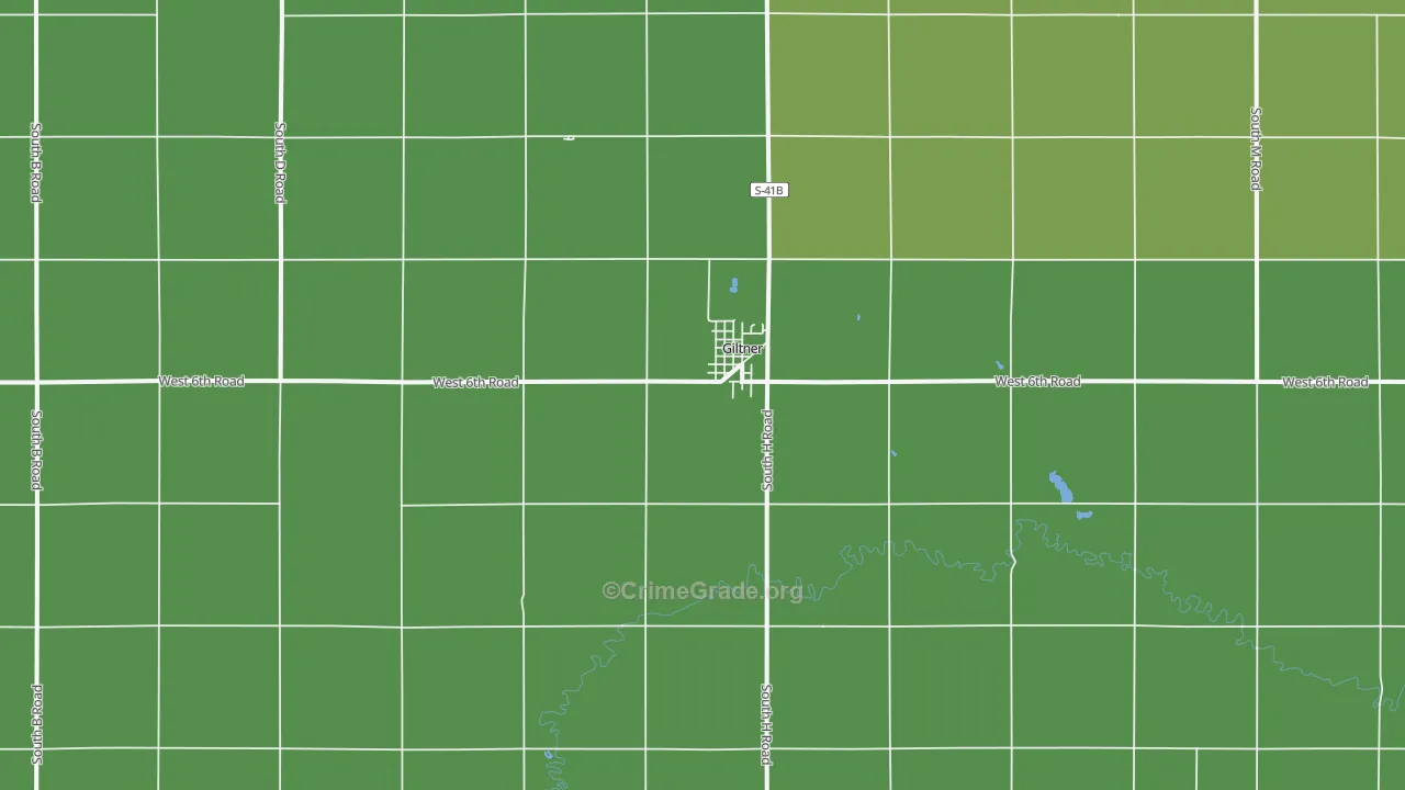 68841, NE Map of Vehicle Theft Rates