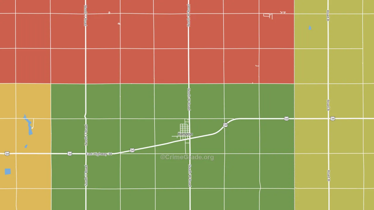 68843, NE Map of Vehicle Theft Rates