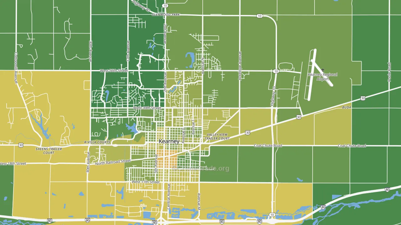 68847, NE Map of Vehicle Theft Rates