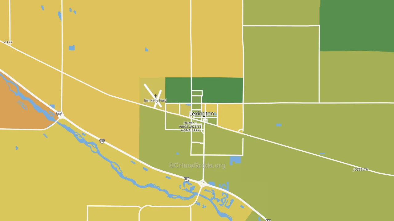 68850, NE Map of Vehicle Theft Rates