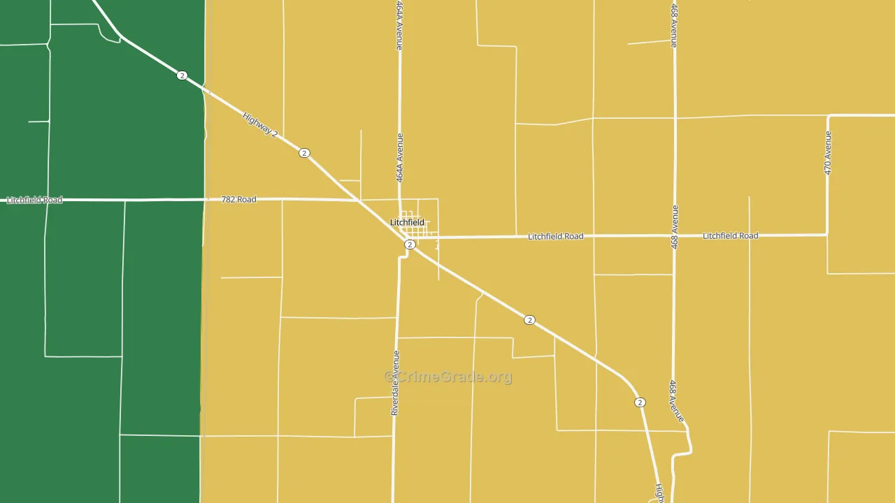 68852, NE Map of Vehicle Theft Rates