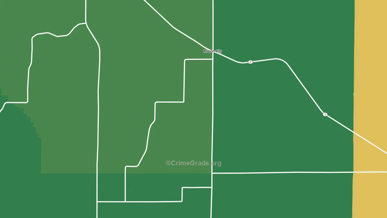 68855, NE Map of Vehicle Theft Rates