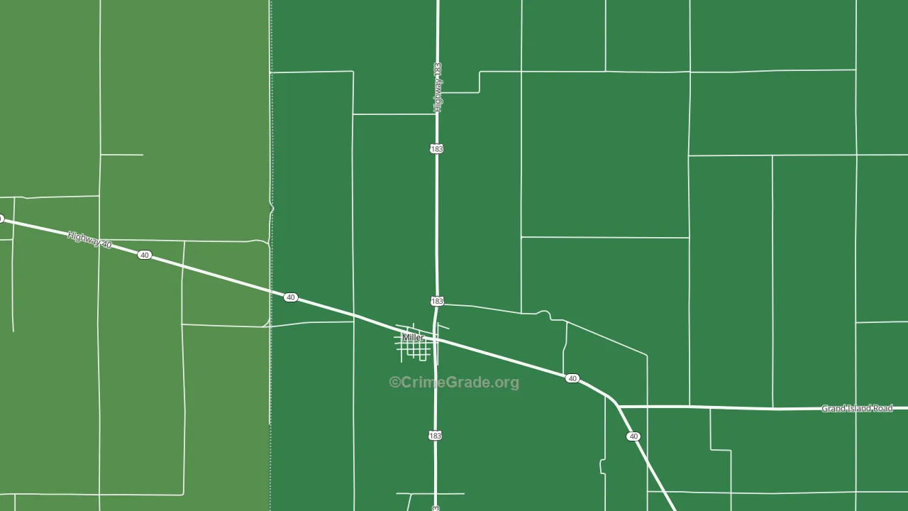 68858, NE Map of Vehicle Theft Rates