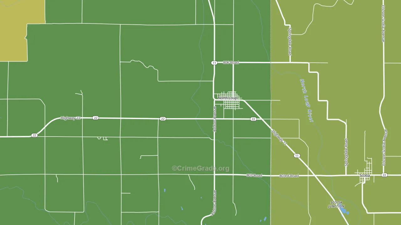 68859, NE Map of Vehicle Theft Rates
