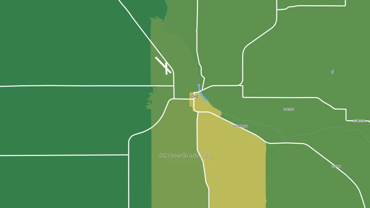 68862, NE Map of Vehicle Theft Rates