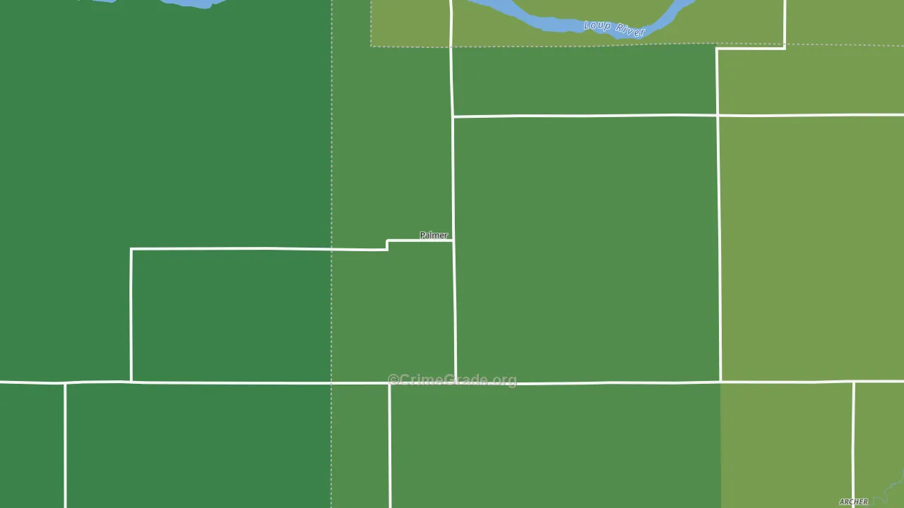 68864, NE Map of Vehicle Theft Rates