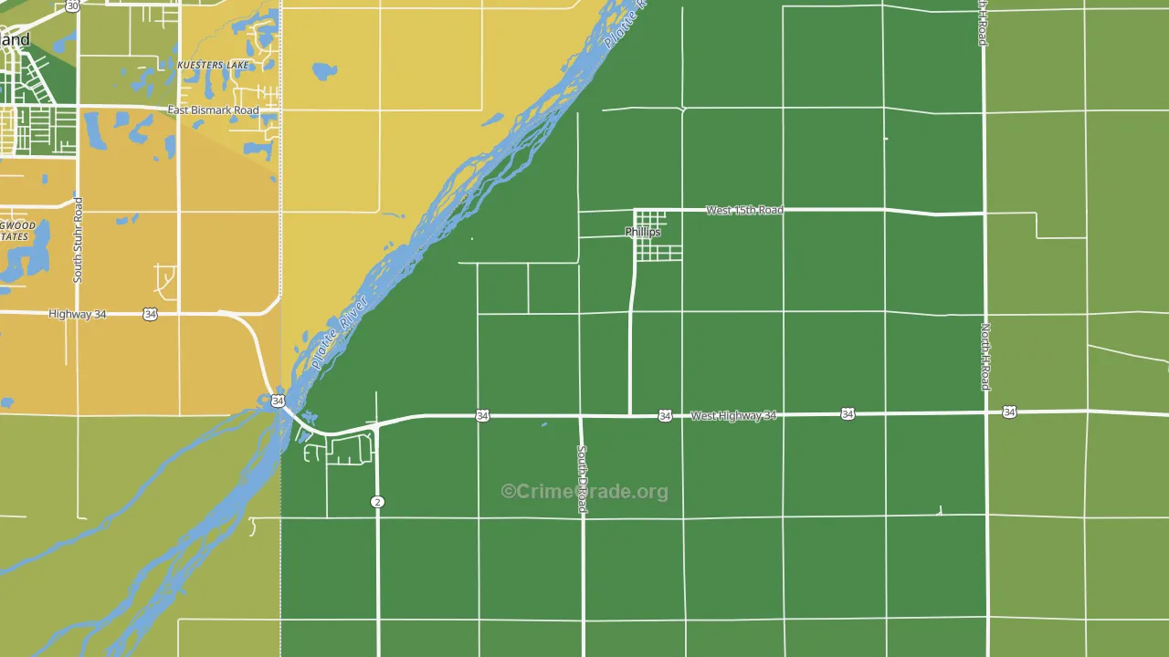 68865, NE Map of Vehicle Theft Rates