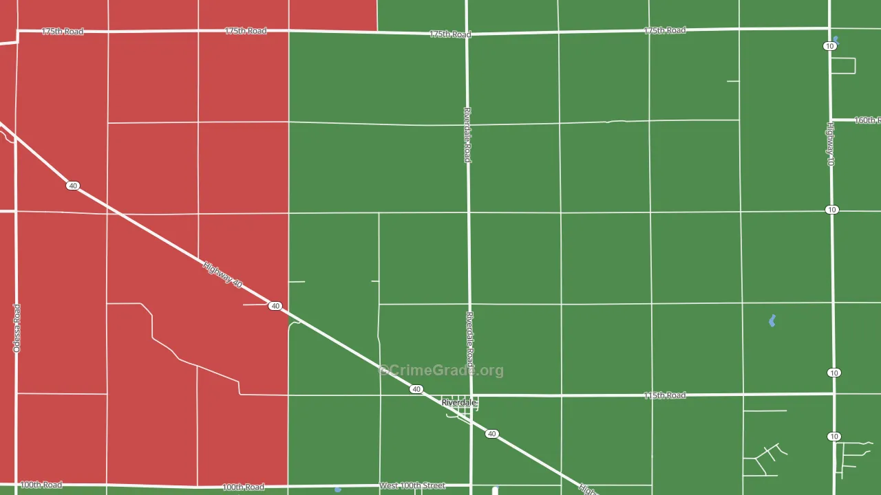 68870, NE Map of Vehicle Theft Rates