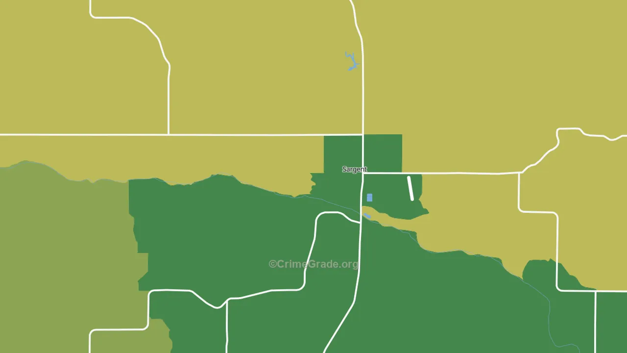 68874, NE Map of Vehicle Theft Rates