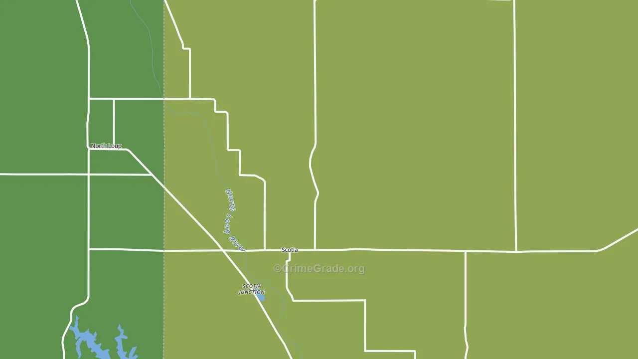 68875, NE Map of Vehicle Theft Rates