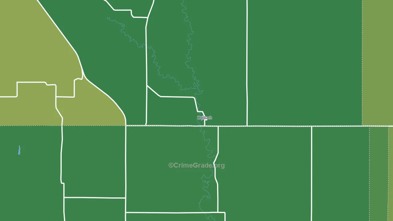 68882, NE Map of Vehicle Theft Rates