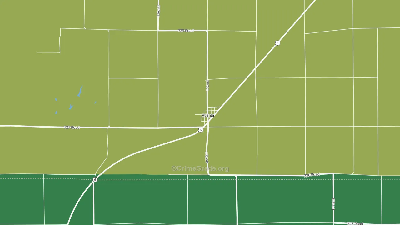 68923, NE Map of Vehicle Theft Rates