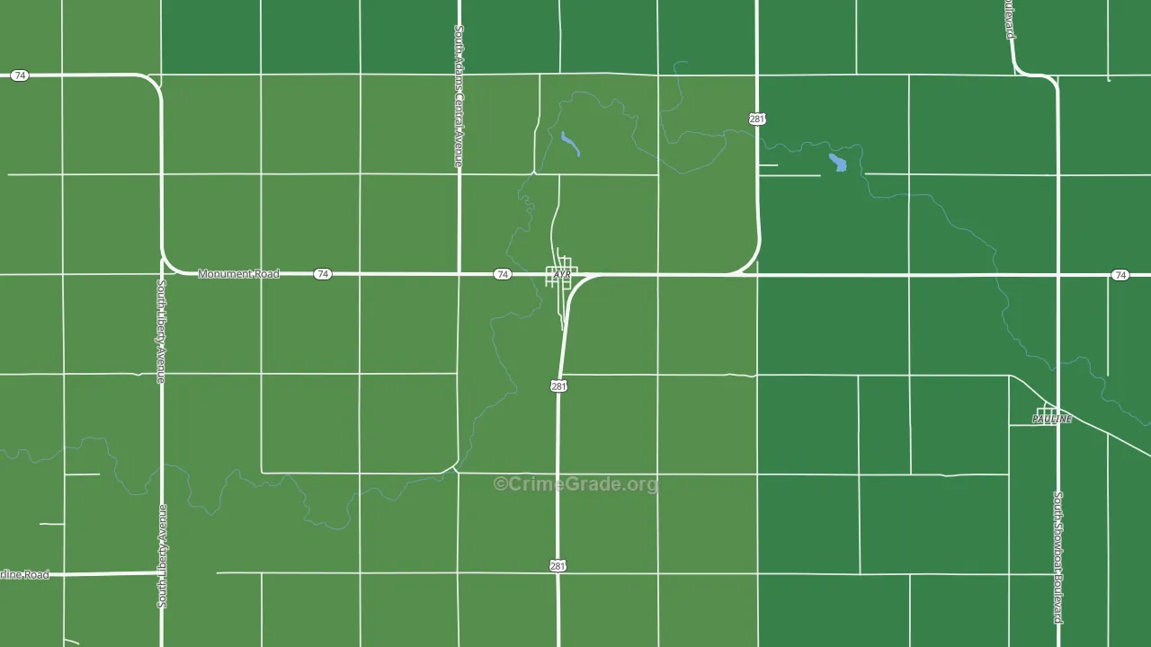 68925, NE Map of Vehicle Theft Rates