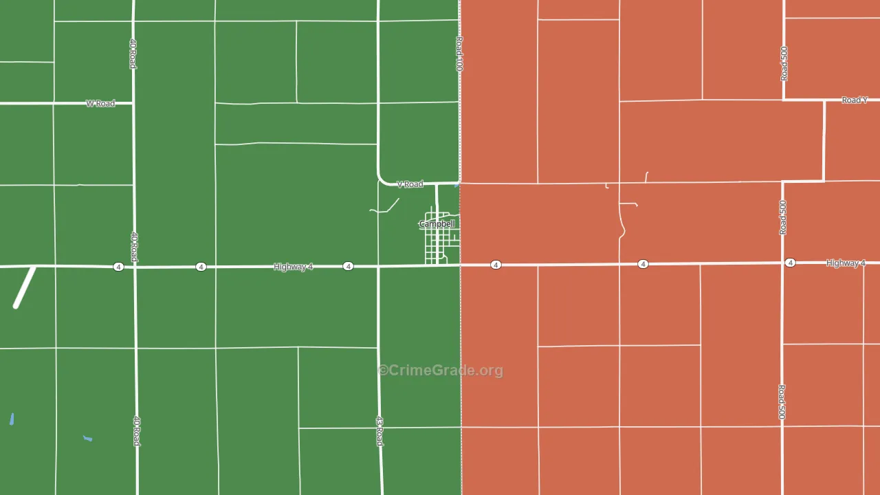 68932, NE Map of Vehicle Theft Rates