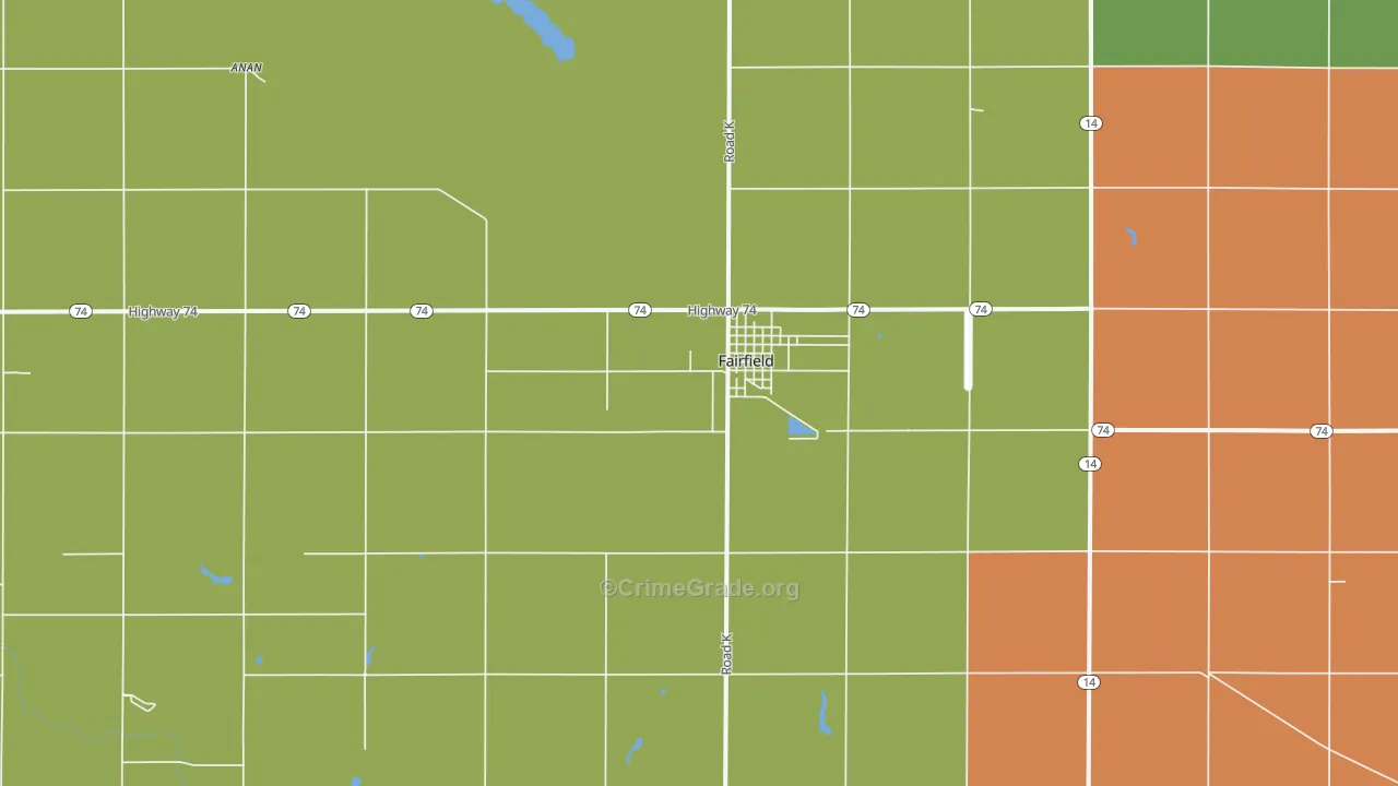 68938, NE Map of Vehicle Theft Rates