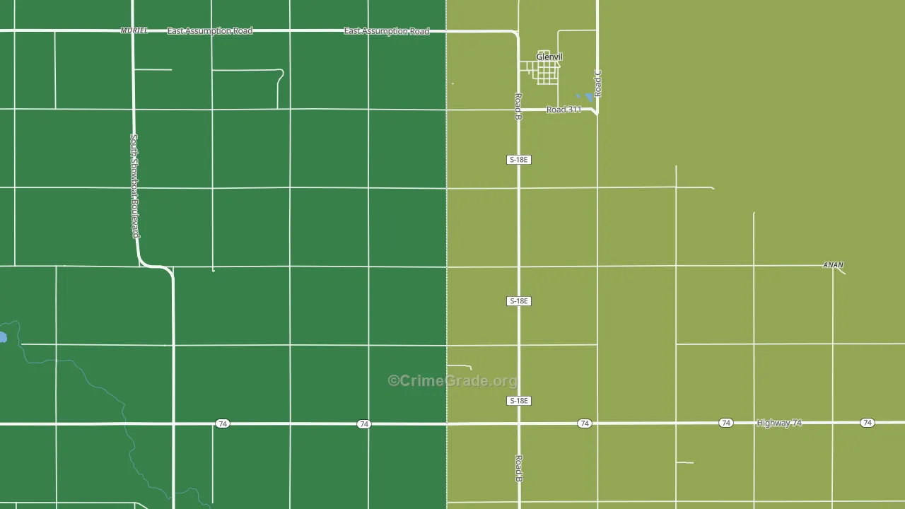 68941, NE Map of Vehicle Theft Rates