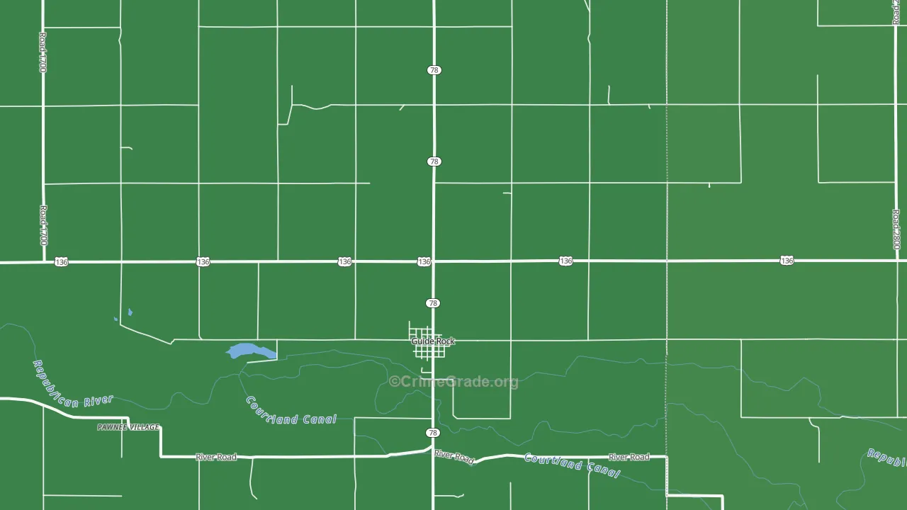 68942, NE Map of Vehicle Theft Rates