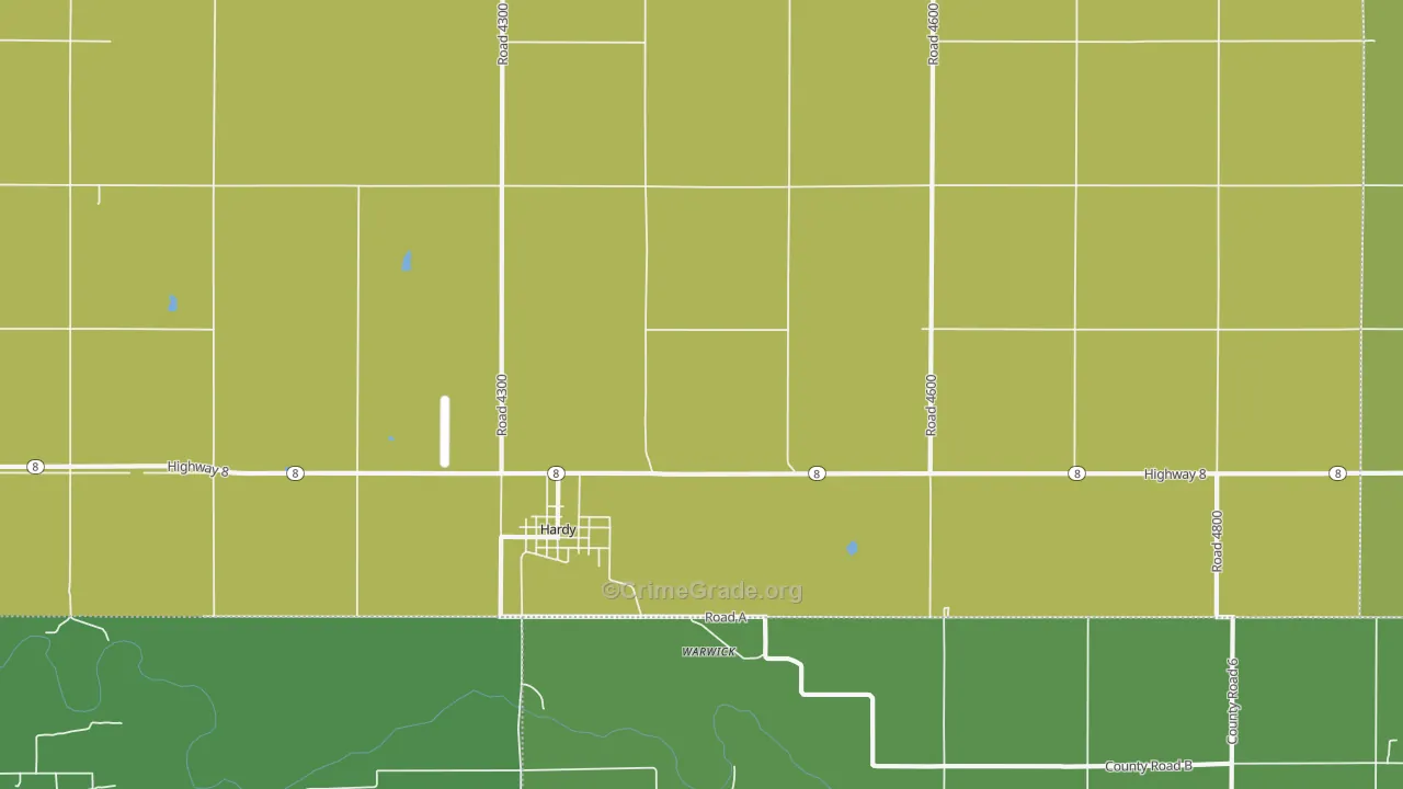68943, NE Map of Vehicle Theft Rates