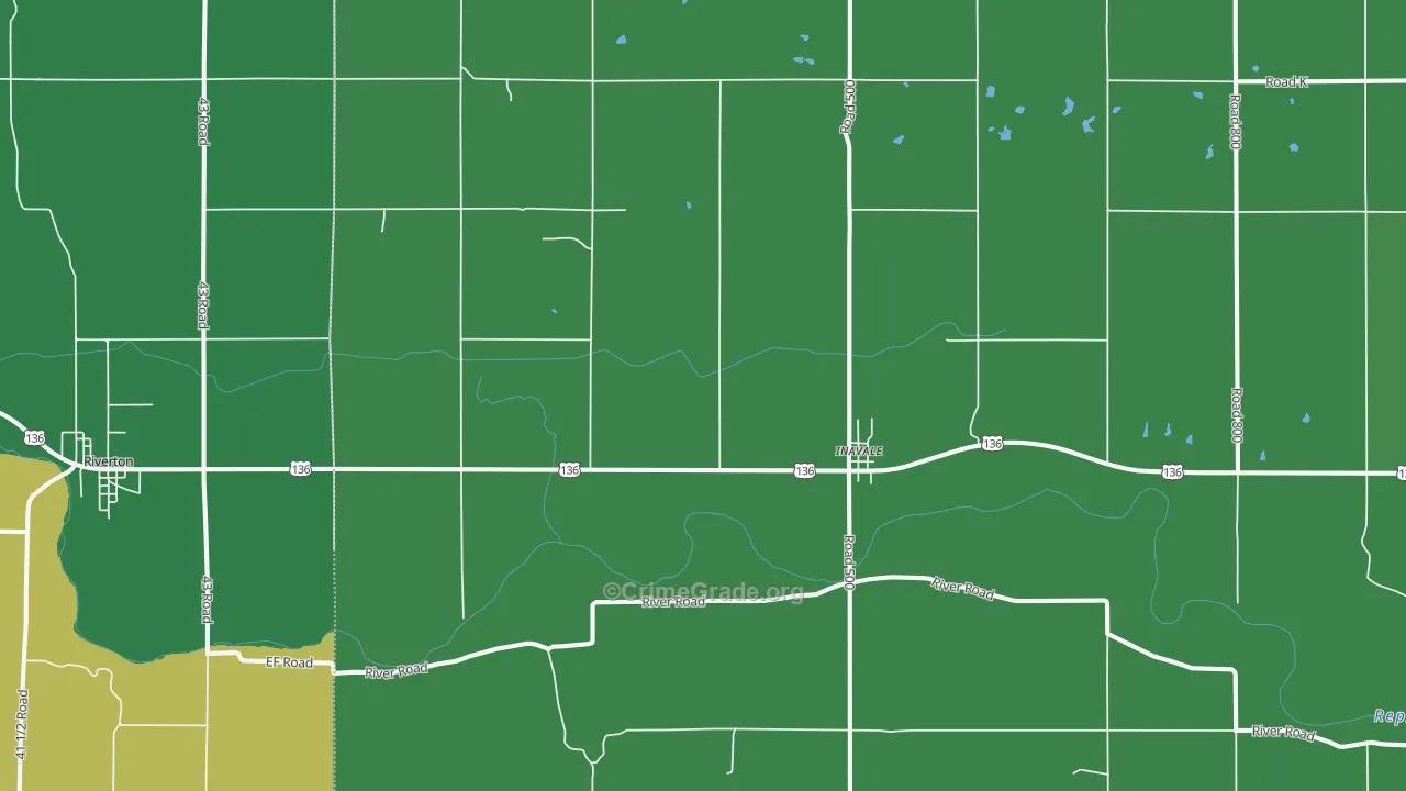 68952, NE Map of Vehicle Theft Rates