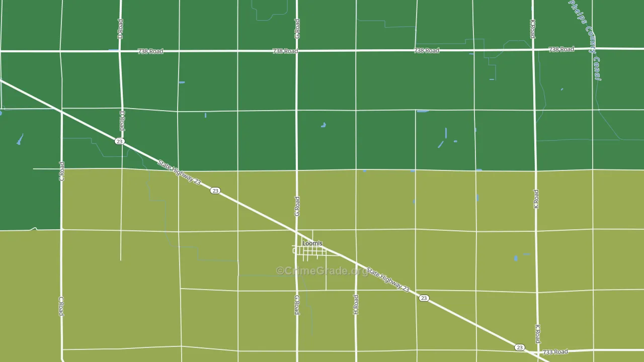 68958, NE Map of Vehicle Theft Rates