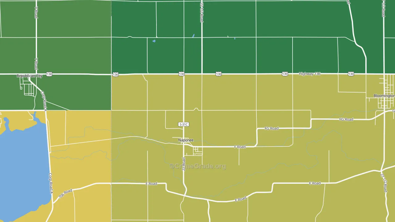 68960, NE Map of Vehicle Theft Rates