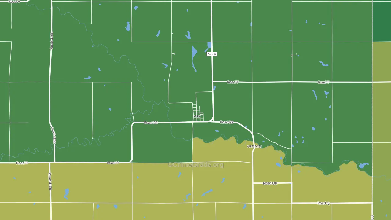 68964, NE Map of Vehicle Theft Rates