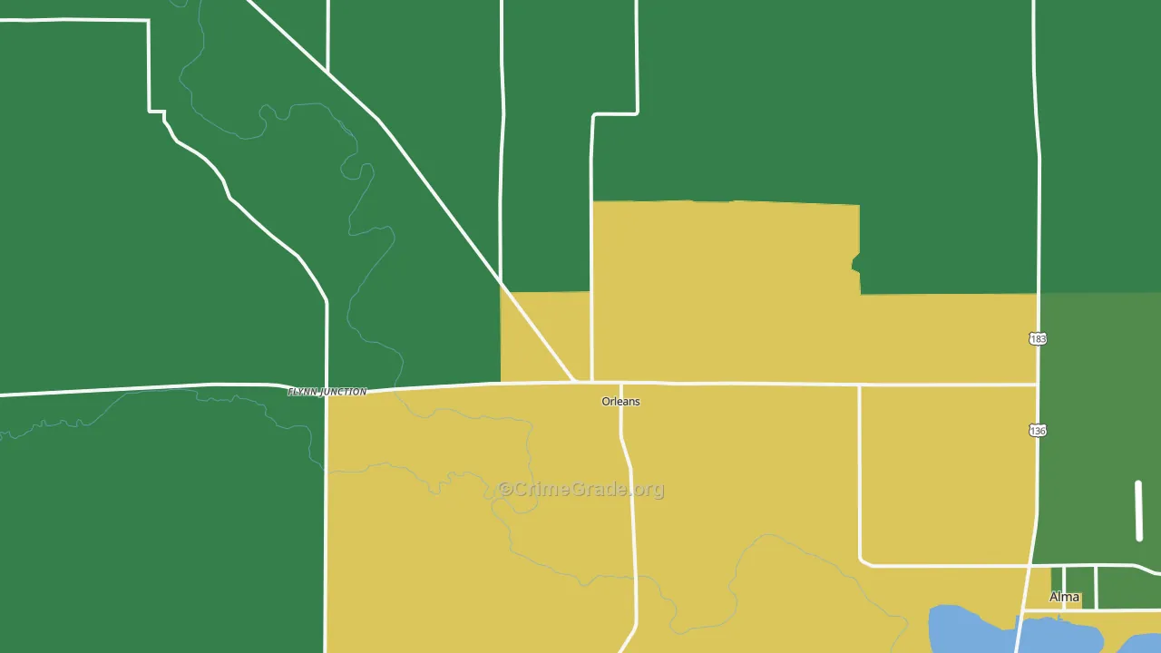 68966, NE Map of Vehicle Theft Rates