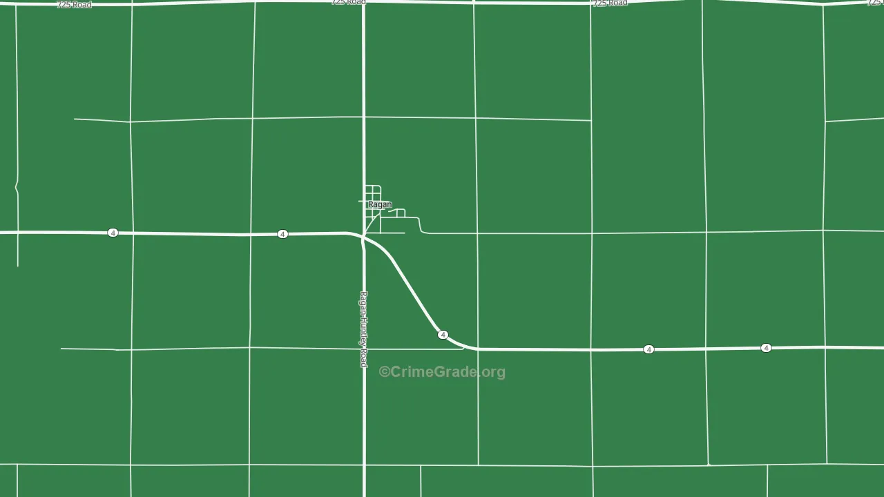 68969, NE Map of Vehicle Theft Rates