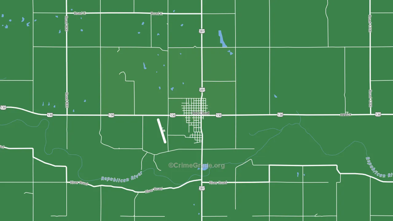 68970, NE Map of Vehicle Theft Rates
