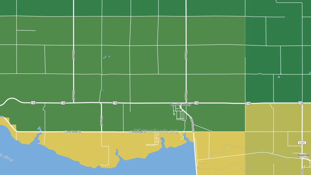 68971, NE Map of Vehicle Theft Rates